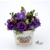 Set 10 aranjamente florale ,,Martisor violet" 